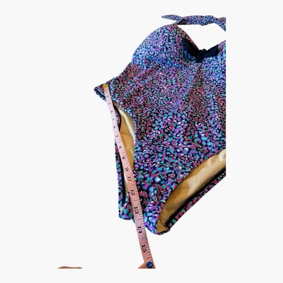 NEW Swimsuits for All Tie Front Halter One Piece Blue Pink Halter Swimsuit 16 - Picture 9 of 16